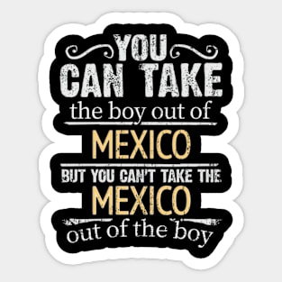 You Can Take The Boy Out Of Mexico But You Cant Take The Mexico Out Of The Boy - Gift for Mexican With Roots From Mexico Sticker